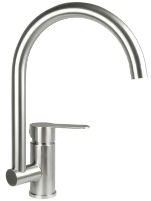 Mitigeur de cuisine Deante Lupo 210 en acier inoxydable brossé