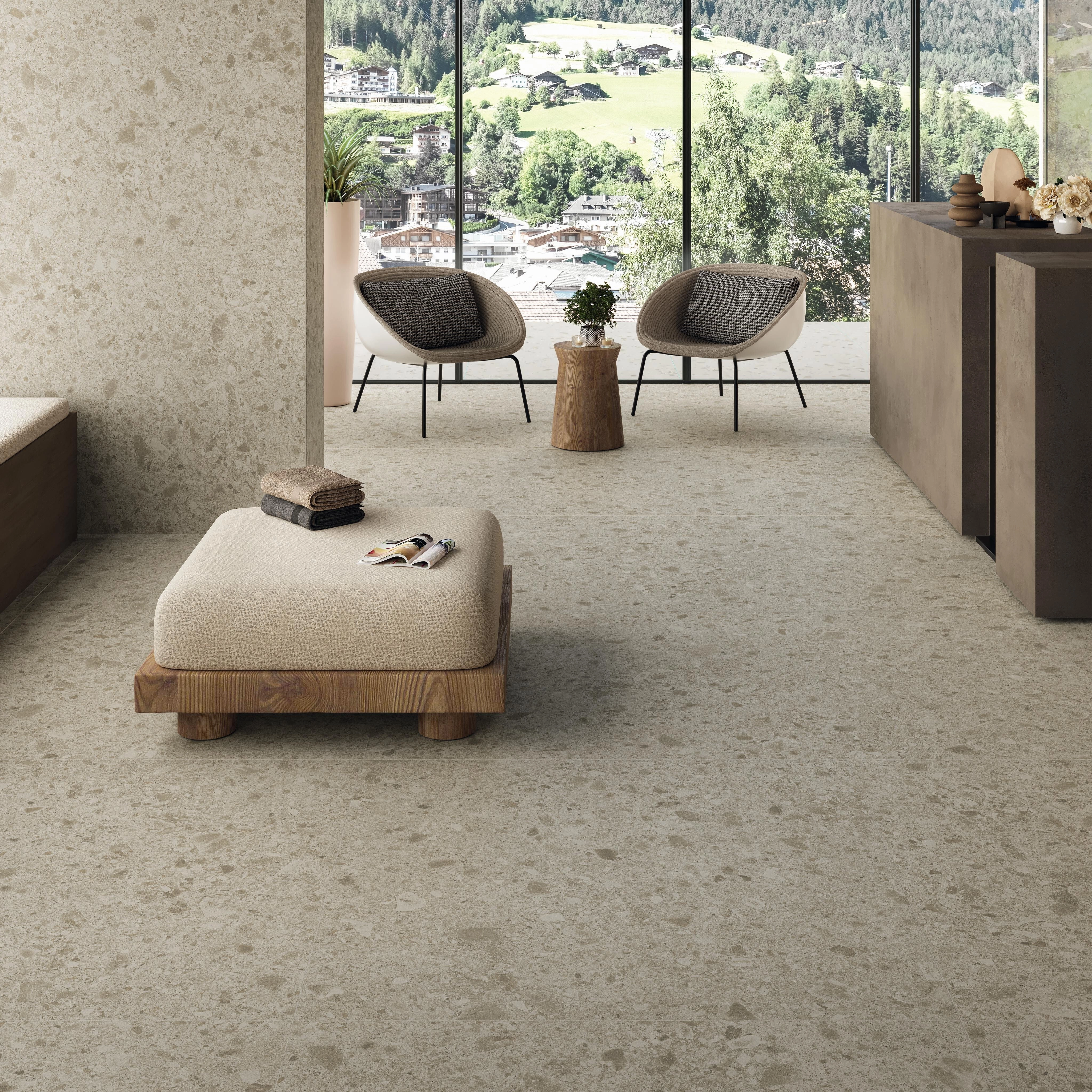 Grès cérame Boost Mix Ivory mat 120 x 278 cm - Atlas Concorde - vue 5