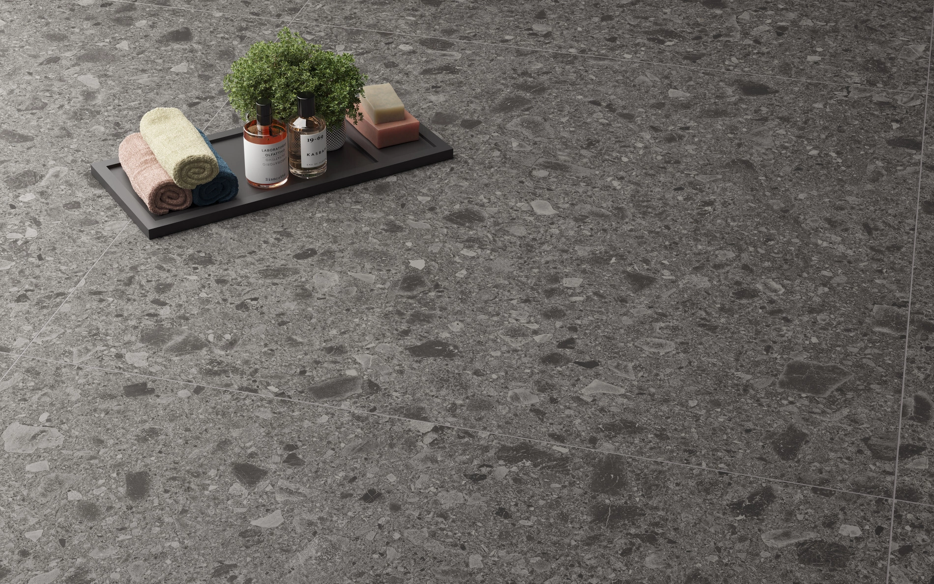 Grès cérame Boost Mix Smoke mat 120 x 120 cm - Atlas Concorde - vue 6