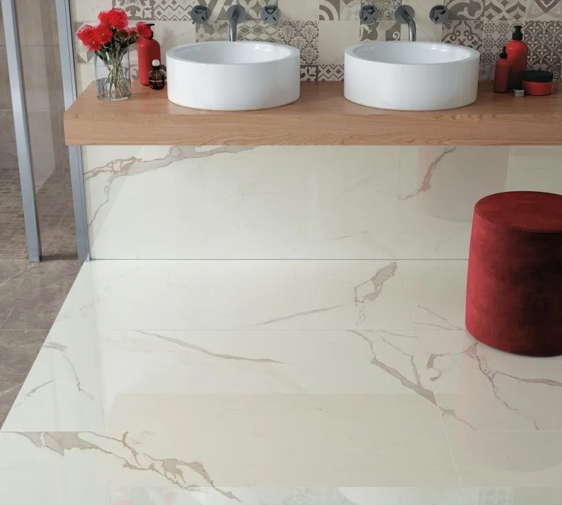 Exigo Calacatta Glossy Porcelain Stoneware 60 x 120 cm - Atlas Concorde Solution