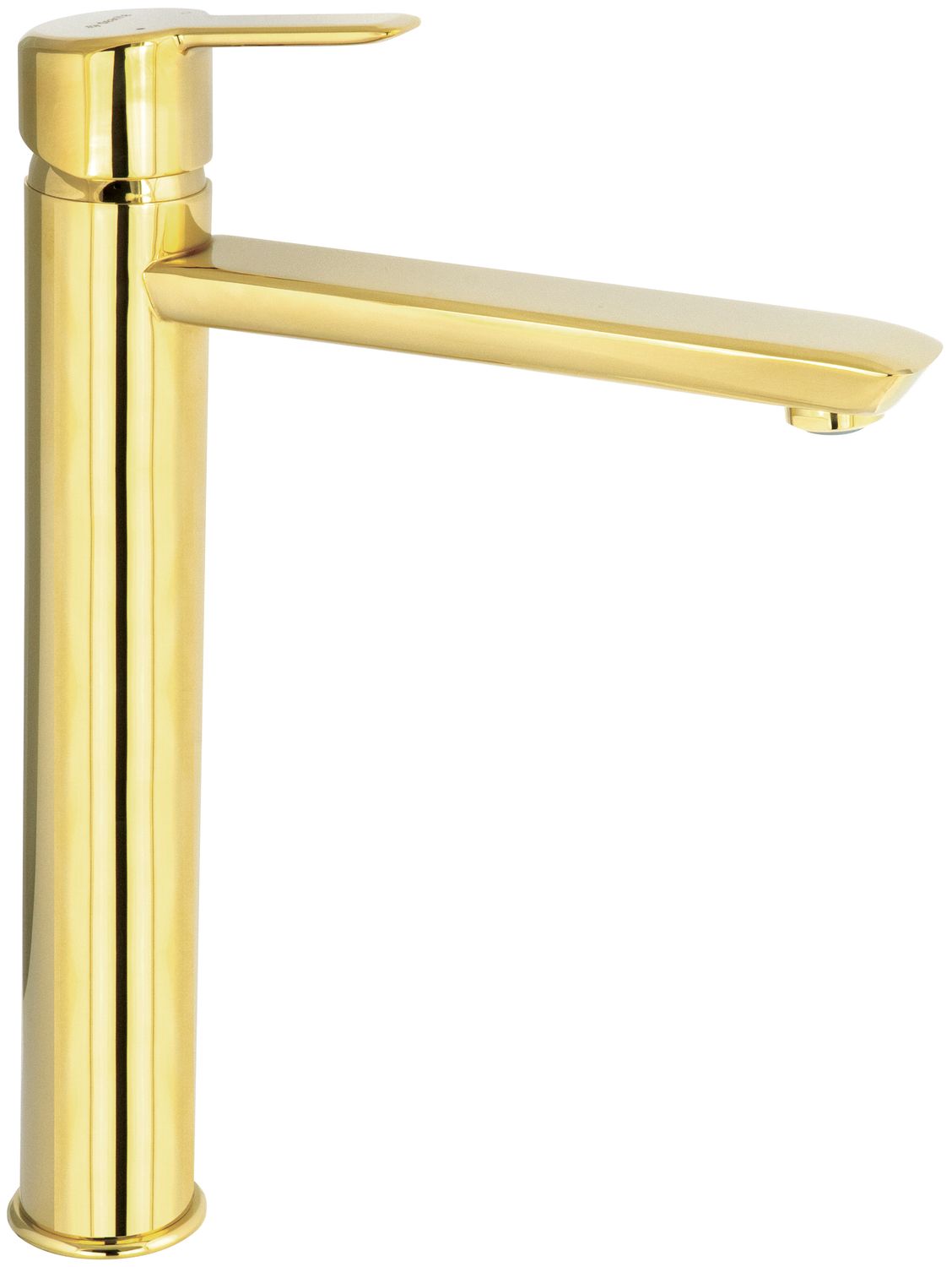 High Spout Basin Mixer Deante Arnika Without Waste in Polished Gold
