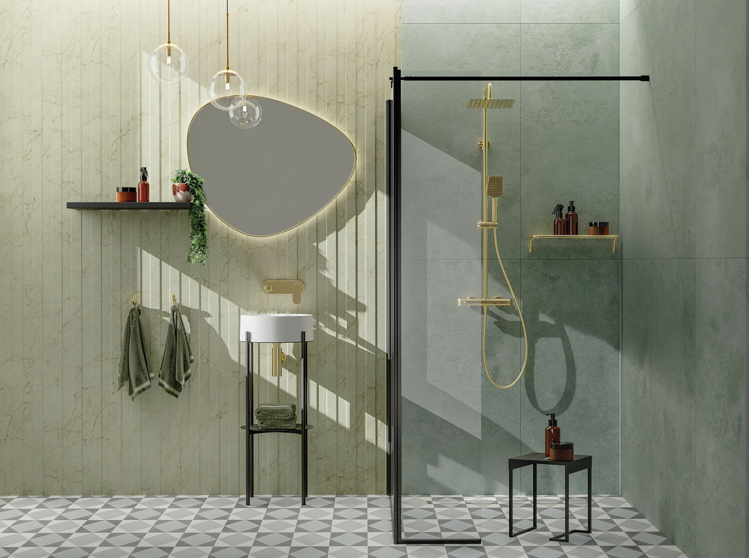 Polished Gold PVD Round Sink Trap by Deante
