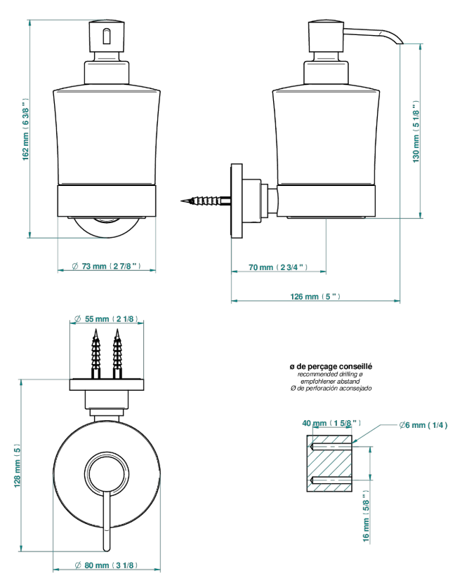 Distributeur de savon liquide THG - Collection "Zoom.5" - vue 5