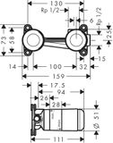 Corps d'encastrement pour mitigeur de lavabo et évier encastré