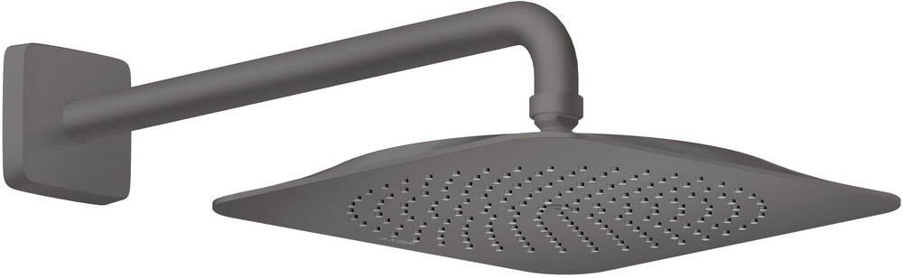 Douche de tête AXOR Citterio C 270 1 jet avec bras de douche 390 mm en noir chromé brossé
