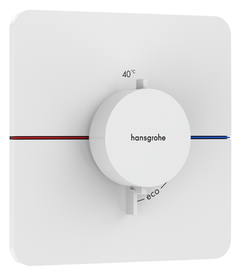 Set de finition pour mitigeur thermostatique encastré Hansgrohe ShowerSelect Comfort Q en blanc mat
