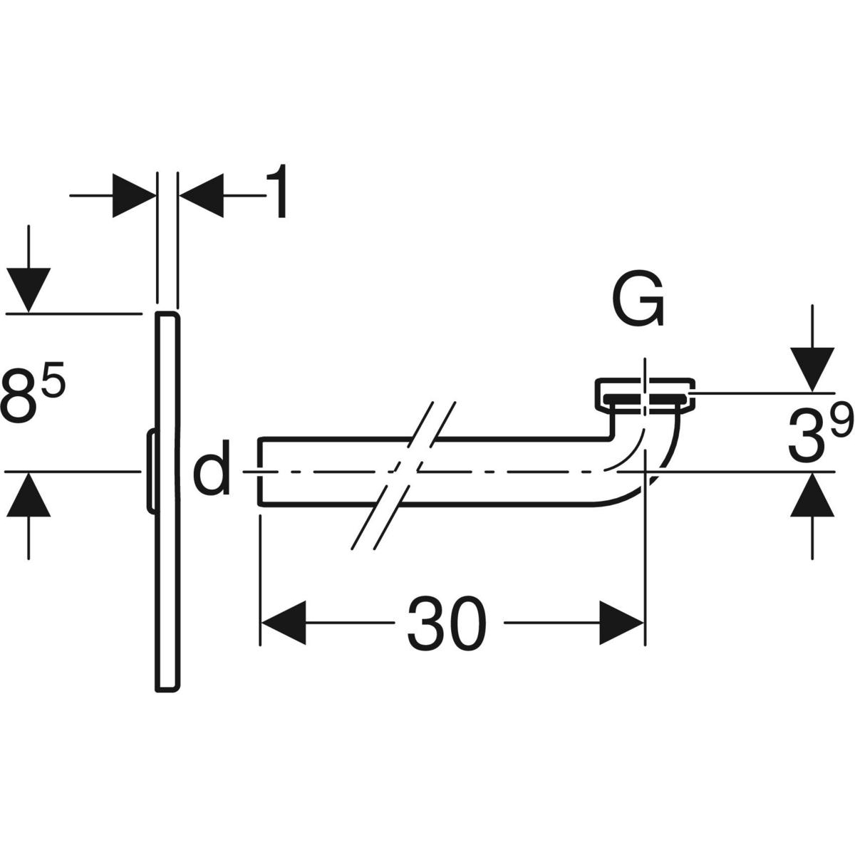 Kit de finition Geberit pour lavabo avec siphon à encastrer - vue 4