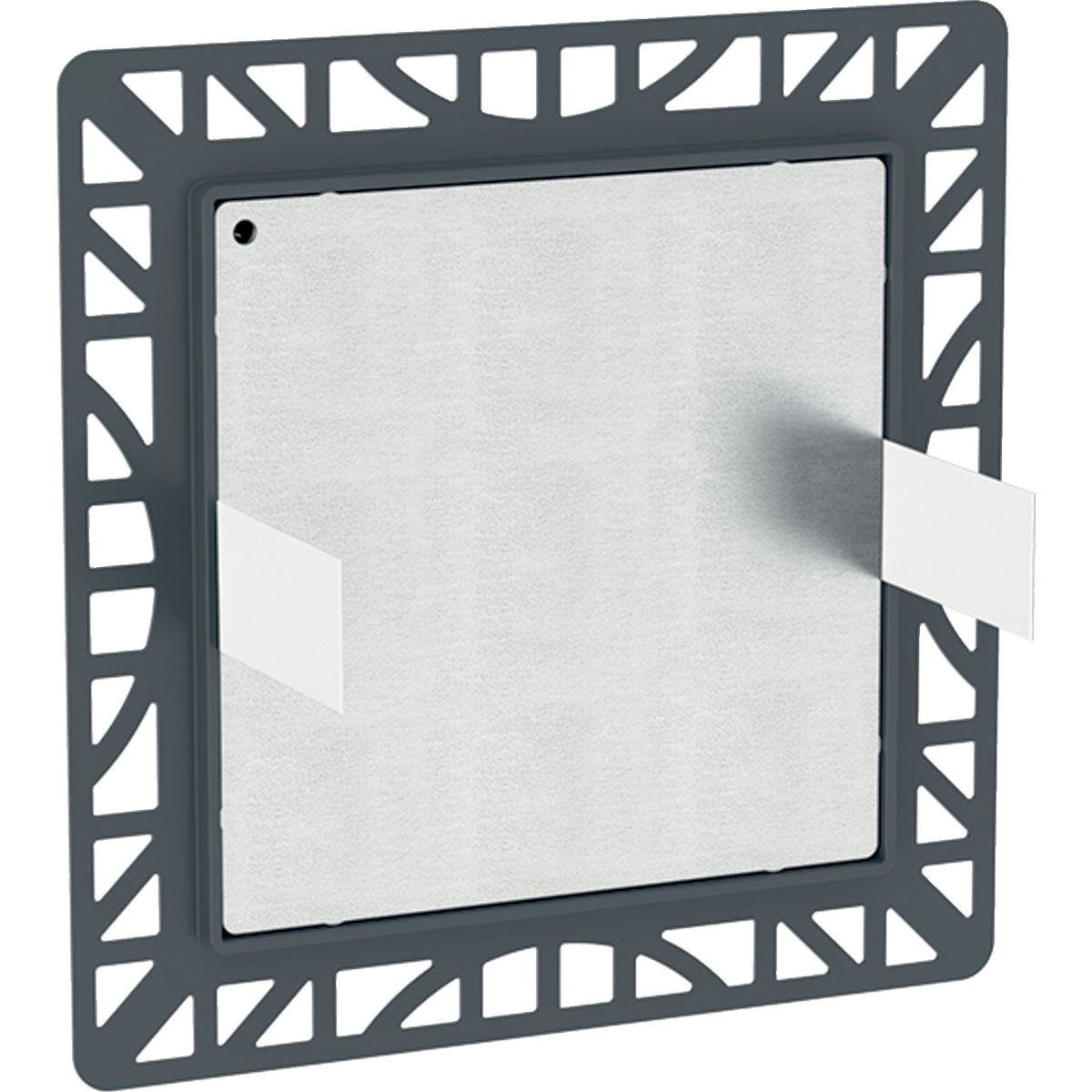 Plaque de fermeture Geberit à fleur du mur, pour robinetterie murale électronique