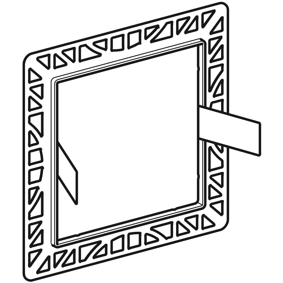 Geberit flush-mounted closure plate for electronic wall-mounted fittings