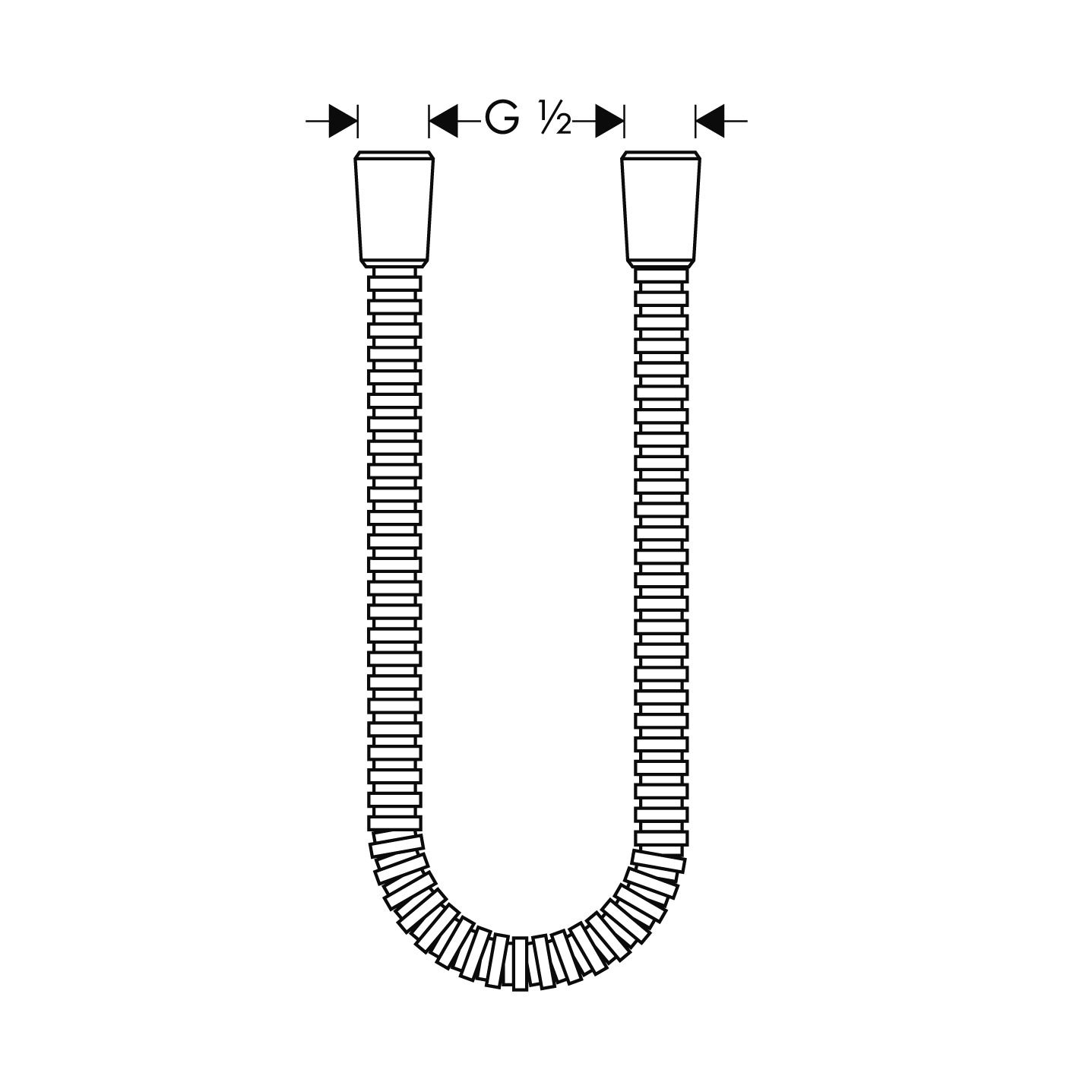 Flexible de douche Axor avec écrou conique 1,60 m — vue 2