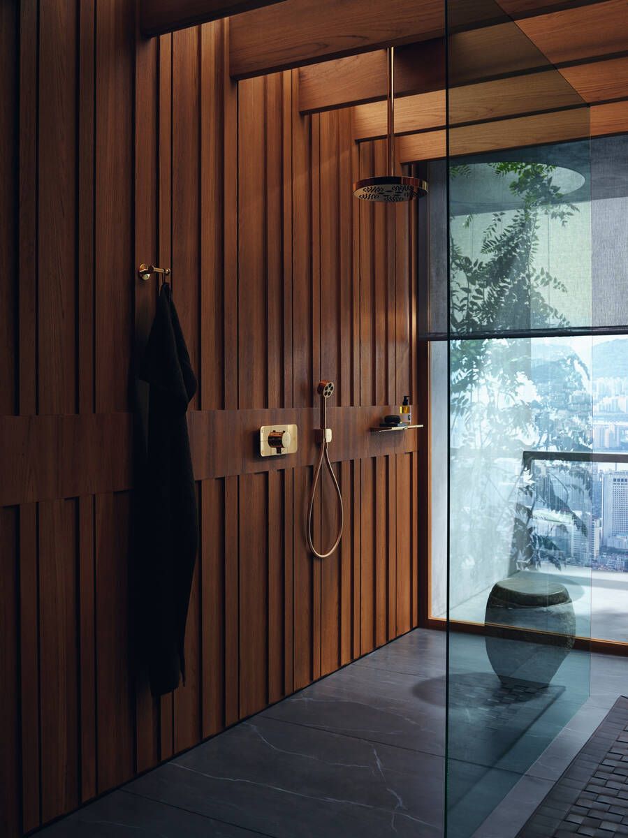 Flexible de WC Axor Starck effet métal 1,25 m en doré poli