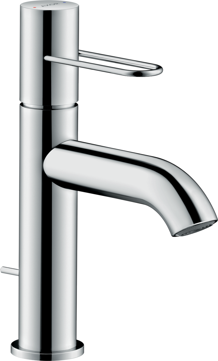 Mitigeur de lavabo AXOR Uno 100 avec poignée étrier et tirette de vidage