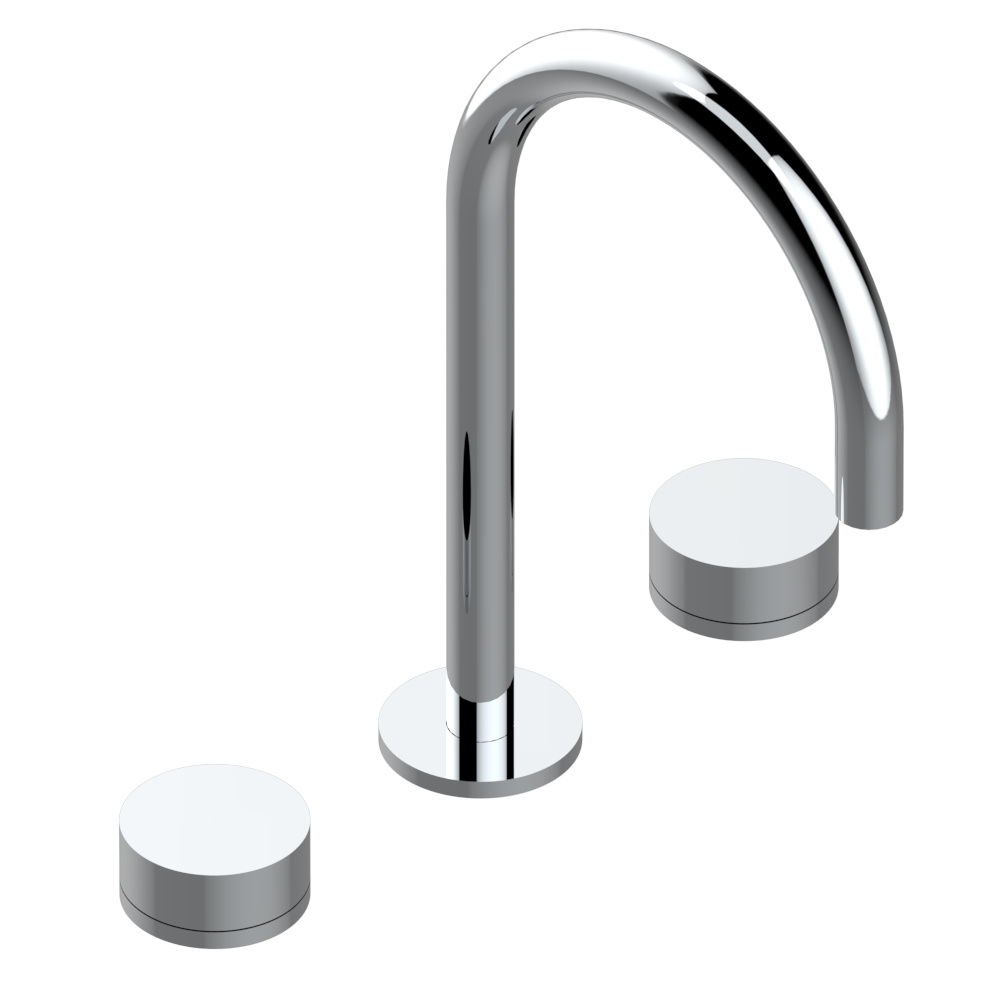 Mélangeur de lavabo 3 trous THG avec vidage pour serrage marbre - Collection &quot;Yoko&quot;