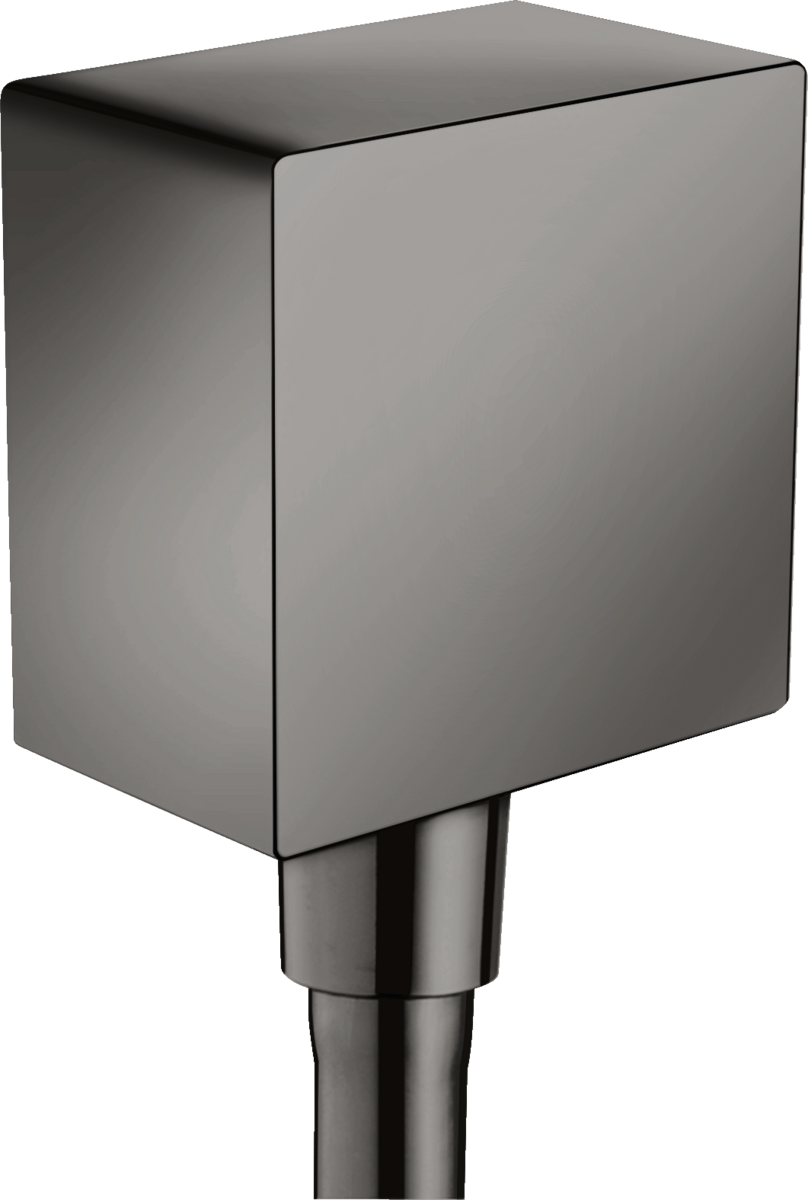 Coude de raccordement AXOR ShowerSolutions Square en noir chromé poli