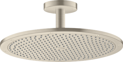 Douche de tête AXOR ShowerSolutions 350 avec raccordement au plafond 100 mm, en nickel brossé