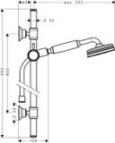 AXOR Montreux Set de douche 0,90 m avec douchette 100 1jet