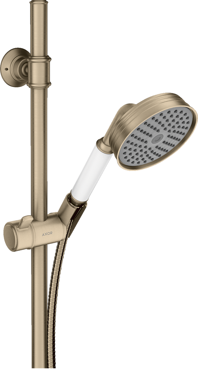 Barre de douche AXOR Montreux avec douchette à main 100 1 jet, curseur et flexible 1,6 m en nickel brossé