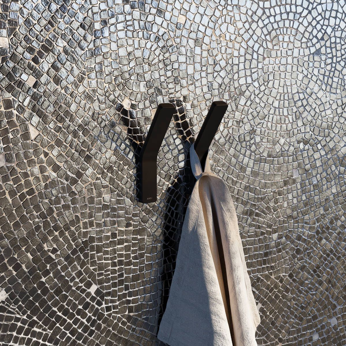 Crochet Axor Universel Softsquare en noir mat