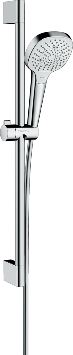 Barre de douche Hansgrohe avec douchette à main Croma Select E EcoSmart et flexible Comfortflex
