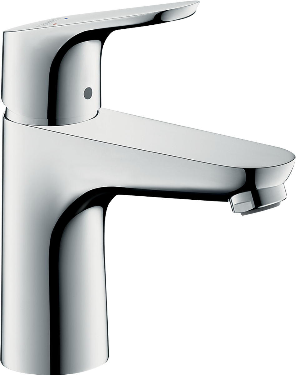 Mitigeur de lavabo Hansgrohe Focus 100 en laiton chromé avec tirette et vidage