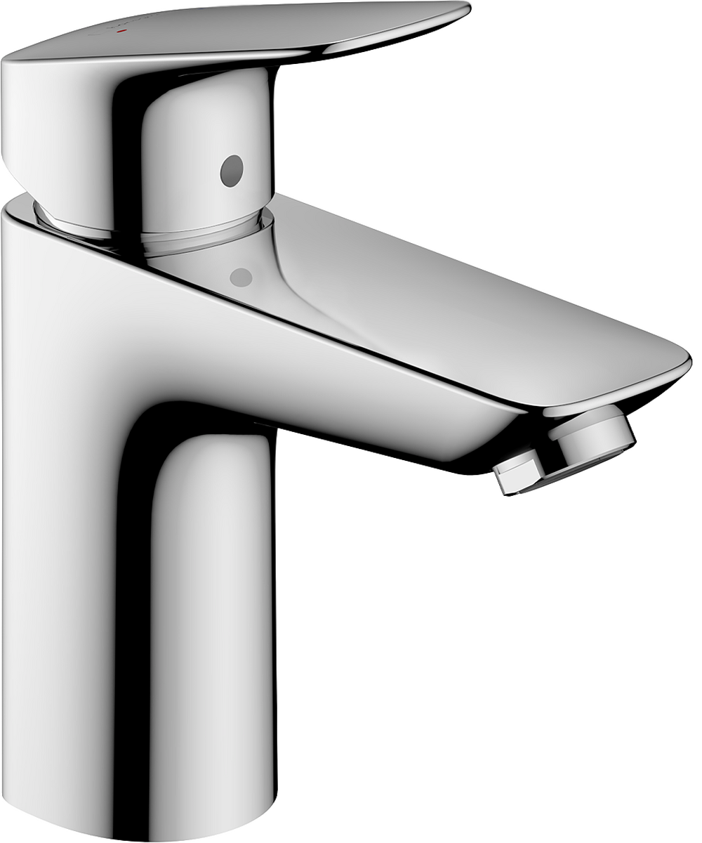 Mitigeur de lavabo Hansgrohe Logis 100 en laiton chromé avec tirette et vidage