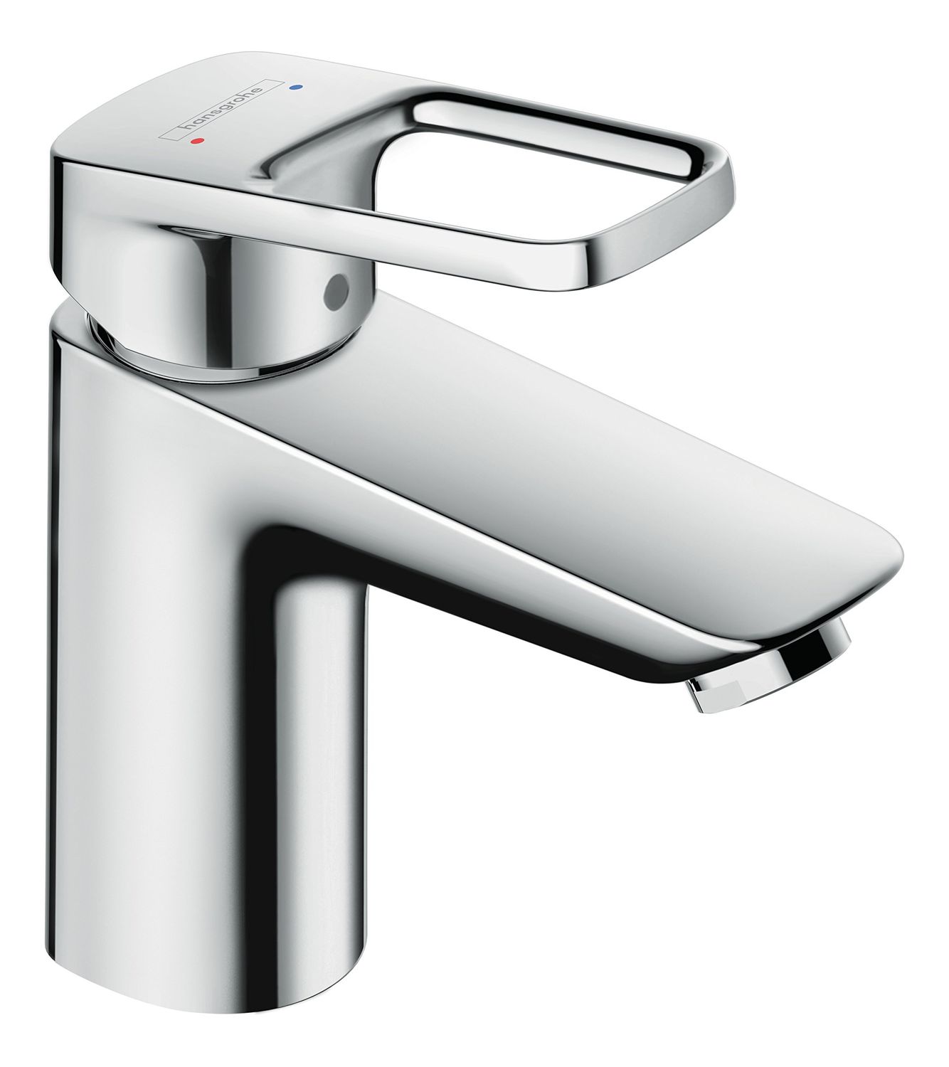 Mitigeur de lavabo Hansgrohe Loop 100 en laiton chromé avec tirette et vidage