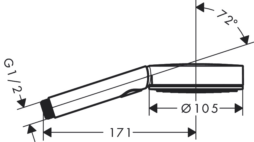 Douchette à main Hansgrohe Pulsify Select S 105 3 jets en bronze brossé - vue 5