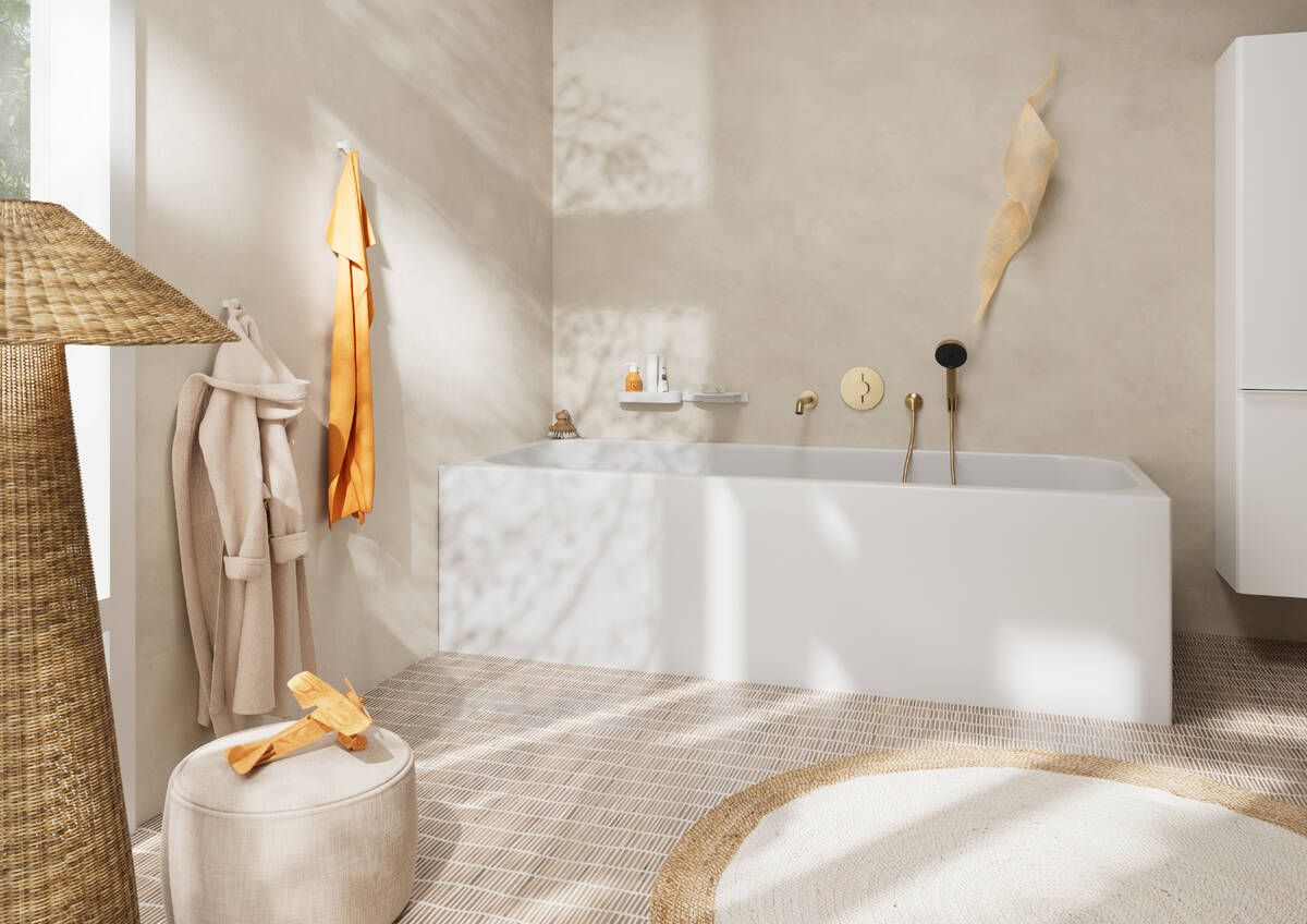 Douchette à main Hansgrohe Pulsify Select S 105 3 jets en bronze brossé