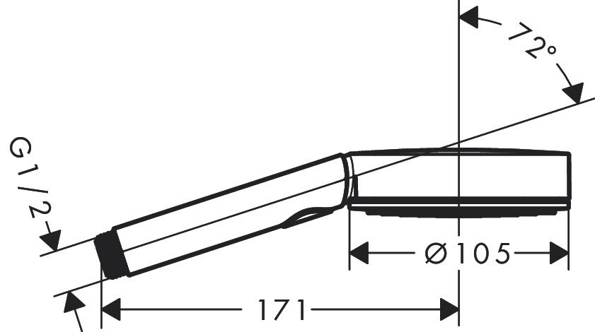 Douchette à main Hansgrohe Pulsify Select S 105 3 jets en bronze brossé — vue 5