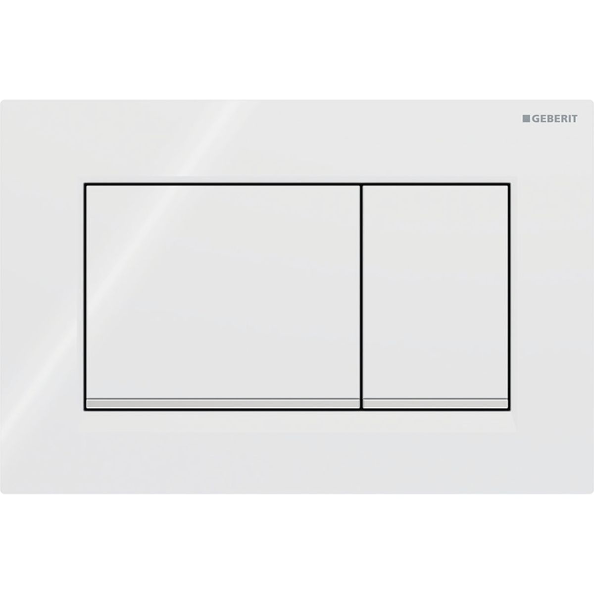 Plaque de déclenchement Geberit Sigma20 square / Blanc mat laqué - bandes design : blanc