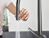 Mitigeur de cuisine Hansgrohe Talis M54 210 avec douchette extractible 2 jets, sBox en noir chromé brossé
