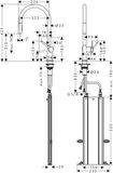 Mitigeur de cuisine Hansgrohe Talis M54 210 avec douchette extractible 2 jets, sBox en noir chromé brossé