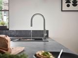 Mitigeur de cuisine Hansgrohe Talis M54 210 avec douchette extractible 2 jets, sBox en noir chromé brossé