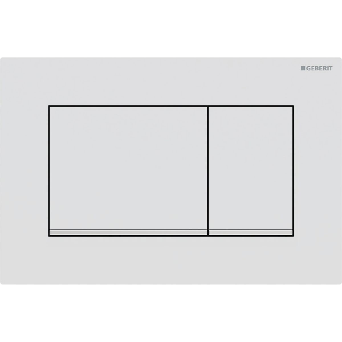 Plaque de déclenchement Geberit Sigma20 square / Blanc mat - bandes design : chromé brillant