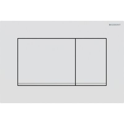 Plaque de déclenchement Geberit Sigma20 square / Blanc mat - bandes design : chromé brillant