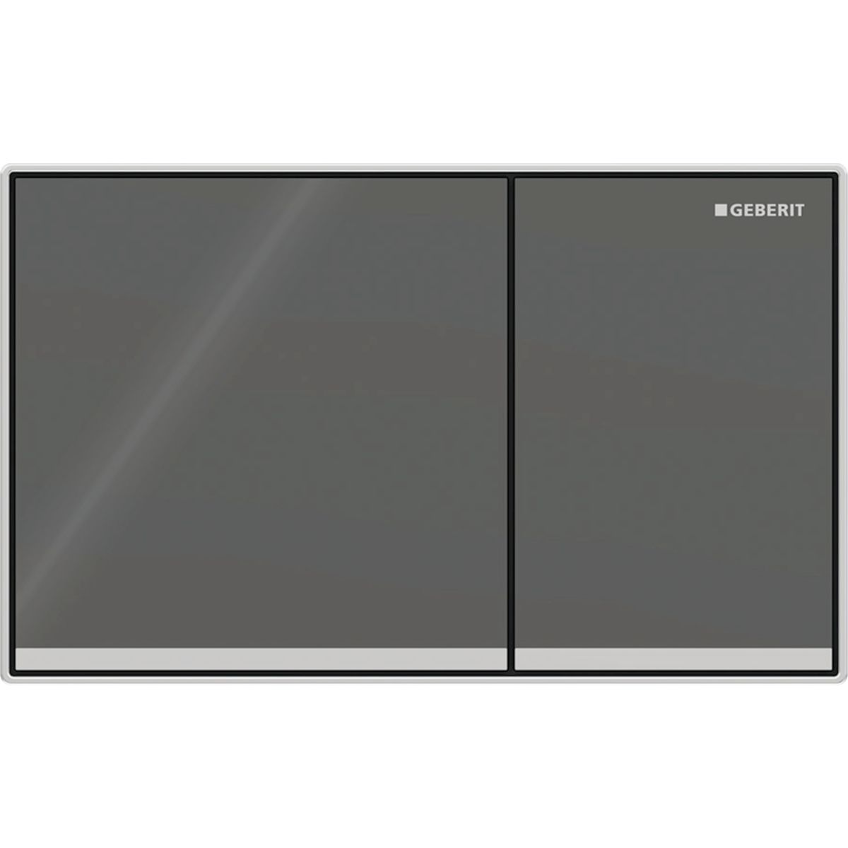 Plaque de déclenchement Geberit Sigma60 à fleur de paroi / Verre gris velouté