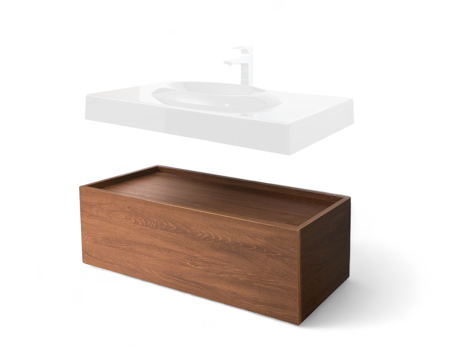 Wall-mounted base cabinet 80 cm for bathroom (without sink)