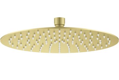 Round Shower Head Deante Cascada 250 in Brushed Gold PVD