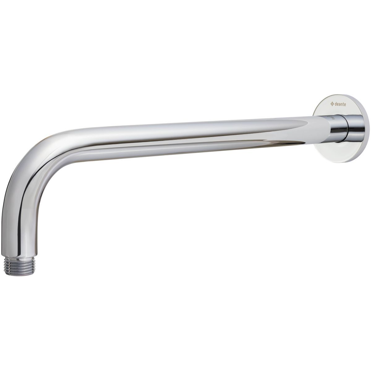 Wall-mounted shower arm Deante Cascada 348 mm with round chrome rose