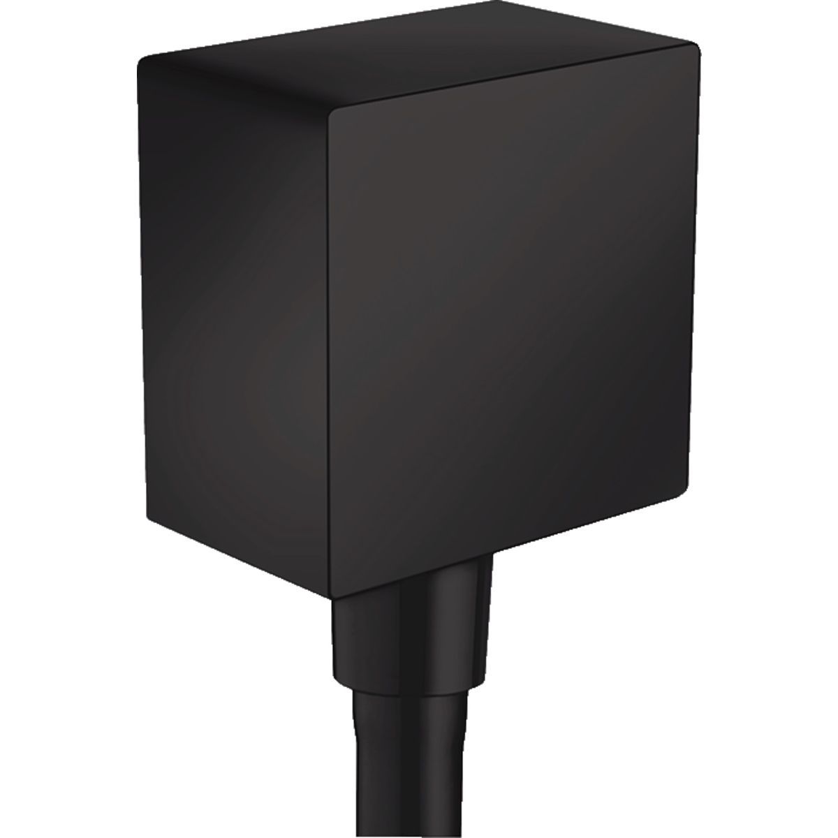 Coude de raccordement Hansgrohe FixFit Square en noir mat