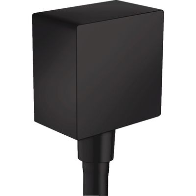 Coude de raccordement Hansgrohe FixFit Square en noir mat