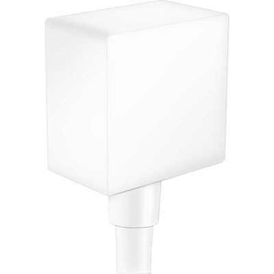 Coude de raccordement Hansgrohe FixFit Square en blanc mat