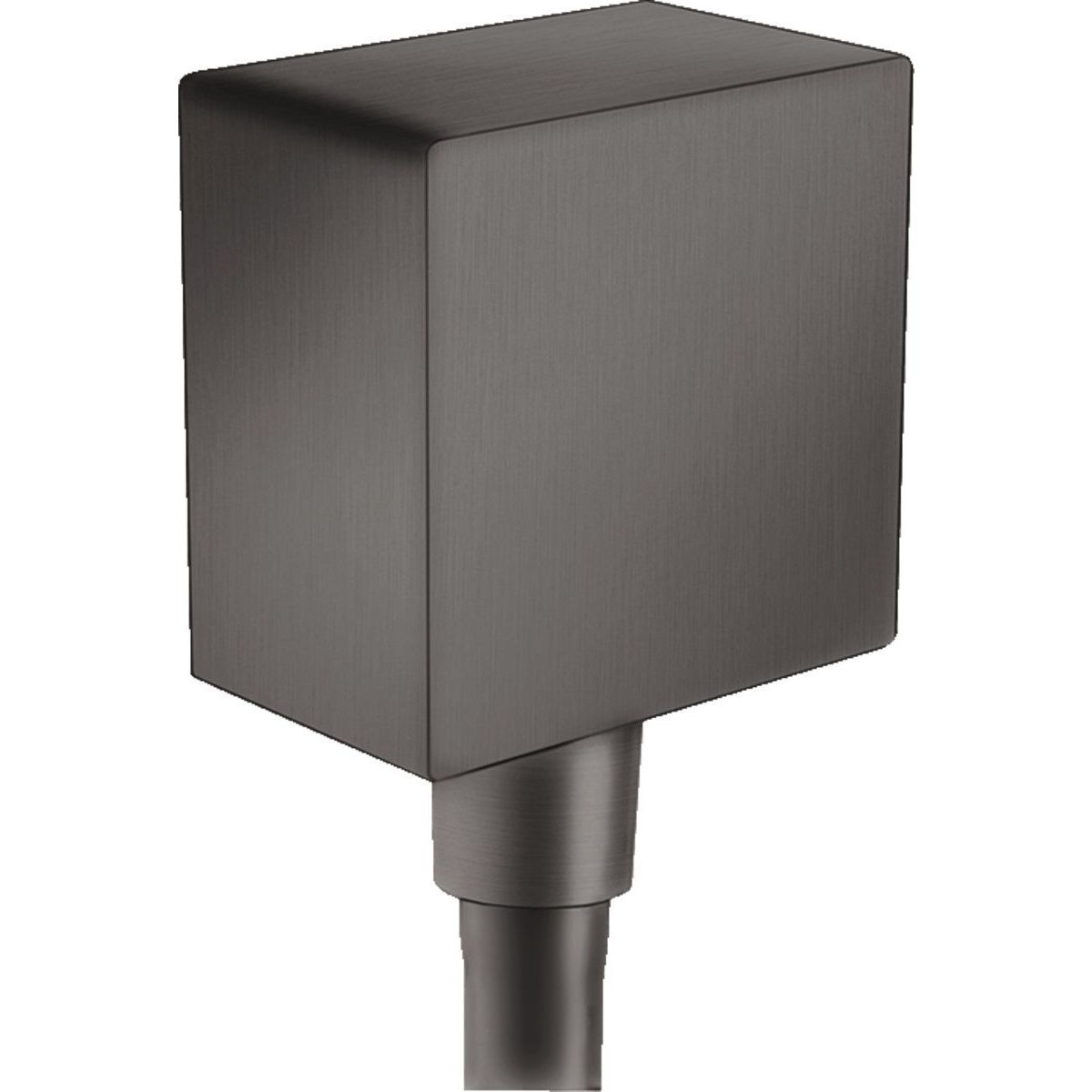 Coude de raccordement Hansgrohe FixFit Square en noir chromé brossé