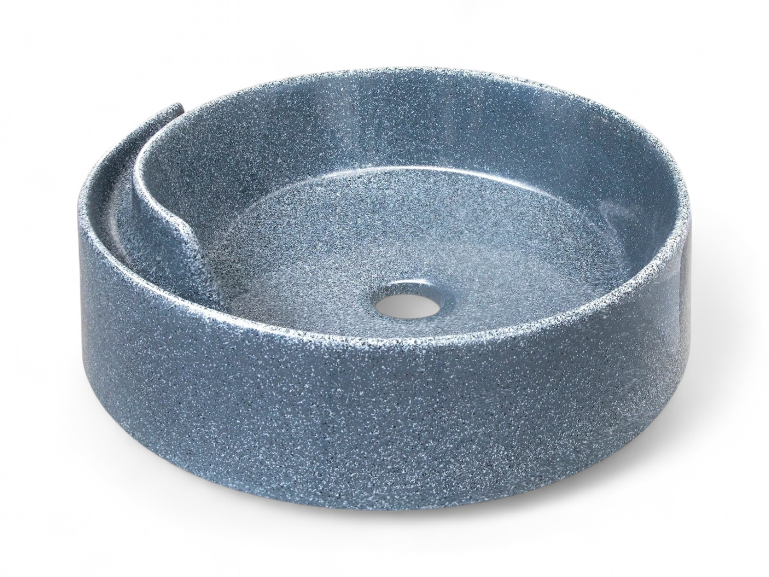 Bol à poser &quot;Arobase&quot; 40 cm granité gris