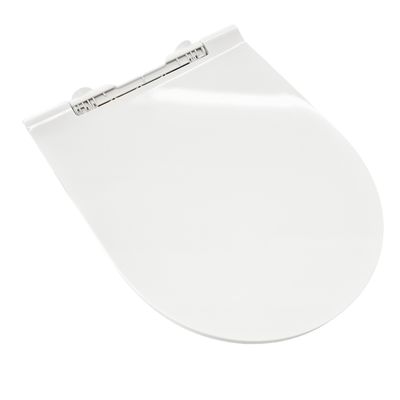 Abattant antibactérien WC Geberit One à abaissement automatique, cache blanc alpin