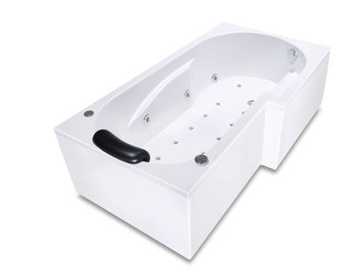 Baignoire Twin droite hydromassage mixte 160 x 85 cm
