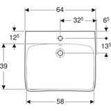 Lavabo Geberit Selnova Comfort 65 cm (adapté PMR)