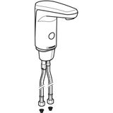 Mitigeur électronique de lavabo Geberit type 80, alimentation avec pile
