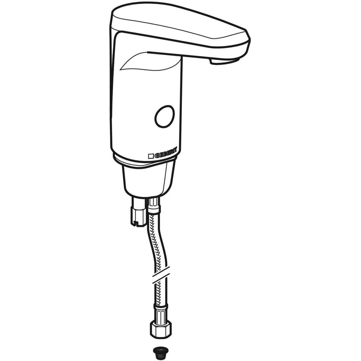 Robinet électronique de lavabo Geberit type 80, alimentation avec pile