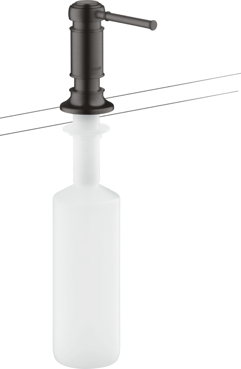 Distributeur de savon liquide AXOR Montreux en noir chromé brossé